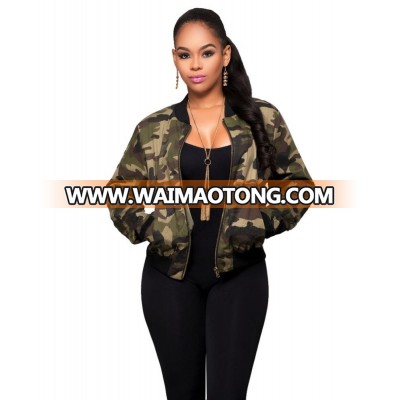 2018 fashion clothing women camouflage jacket