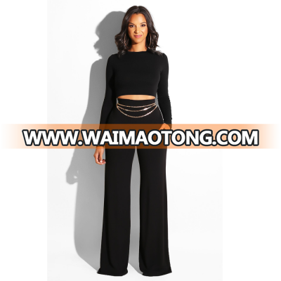 2018 womens clothing latest design 2 piece set jumpsuits